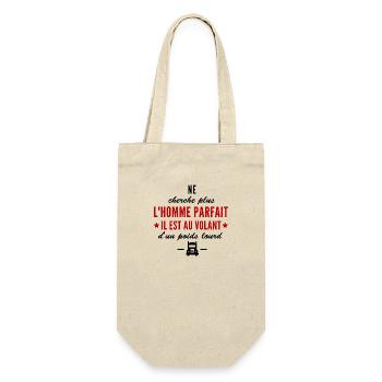 l homme parfait est routier / poids lourd - Sac à bouteille - nature - Devant