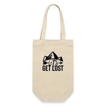 lass uns verlieren, Berge, wandern, trekking, hike - Geschenkbeutel für Flaschen - Natur - Vorne