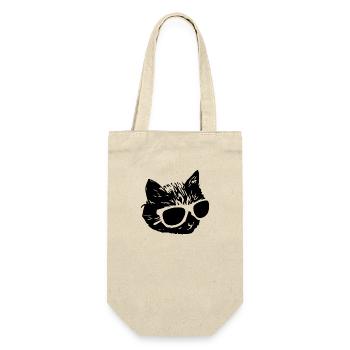 Hund Dog - Geschenkbeutel für Flaschen - Natur - Vorne