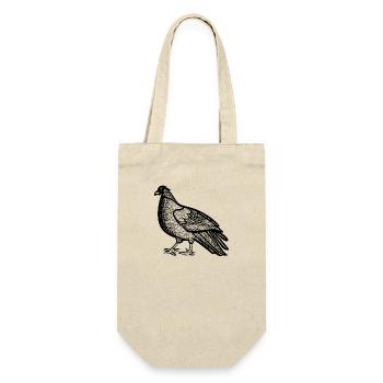 Funny Chicken Line Art Pop Art Minimalist 1 - Gift Bag for Bottles - nature - Front