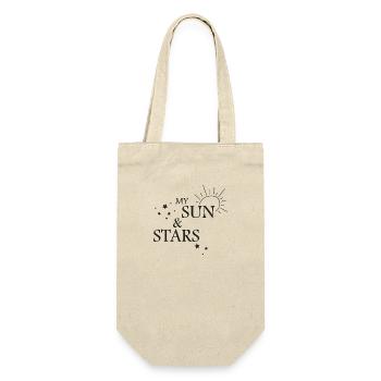 my sun and my stars - Geschenkbeutel für Flaschen - Natur - Vorne