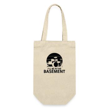 Schlagzeug, Trommel, Musik, Instrument - Geschenkbeutel für Flaschen - Natur - Vorne