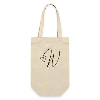 Lettre W Lettre-W Calligraphie - Sac à bouteille - nature - Devant