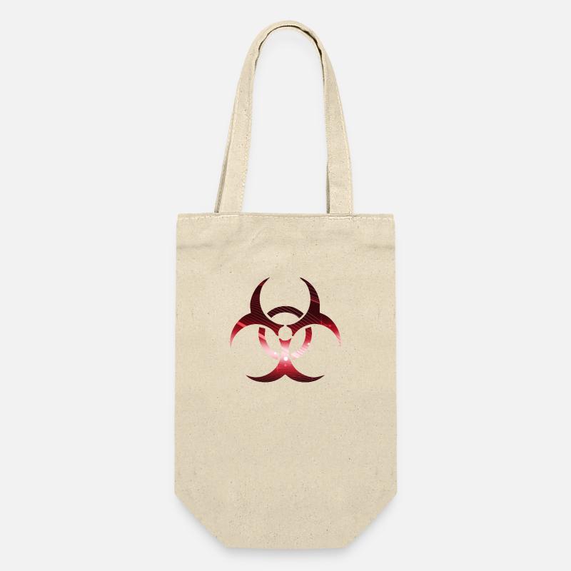 Biohazard rot - Geschenkbeutel für Flaschen - Natur