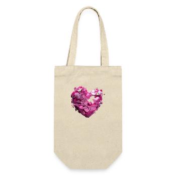 Valentinstag Herz Liebe Liebesbeweis Gefühle - Geschenkbeutel für Flaschen - Natur - Vorne