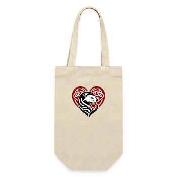 Malignant ermine heart from Brittany - Gift Bag for Bottles - nature - Front
