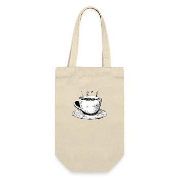 Tasse Kaffee-Untertasse 1 - Geschenkbeutel für Flaschen - Natur - Vorne