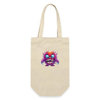 Halloween Monster Zombie Gruselig Horror Kostüm - Geschenkbeutel für Flaschen - Natur - Vorne