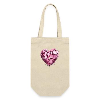 Valentinstag Herz Liebe Liebesbeweis Gefühle - Geschenkbeutel für Flaschen - Natur - Vorne