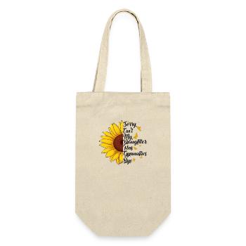Tut mir leid, dass meine Tochter Turnen hat Bye Vintage - Geschenkbeutel für Flaschen - Natur - Vorne