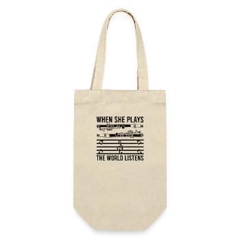 Oboe Player Oboe Basoonist Marching Band Instrumen - Gift Bag for Bottles - nature - Front