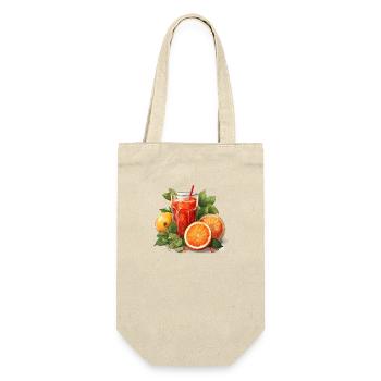Blutorange Orange Saft Blutorangensaft - Geschenkbeutel für Flaschen - Natur - Vorne