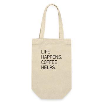 Life Happens Coffee Helps - Gift Bag for Bottles - nature - Front