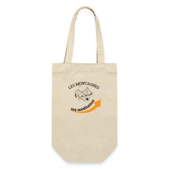 Die Berge, meine Meditation - Geschenkbeutel für Flaschen - Natur - Vorne