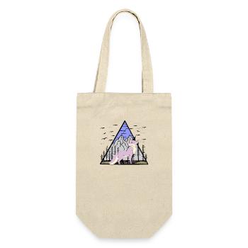 Fuchs Wildtier Wildnis Natur Blume Füchse Fantasy - Geschenkbeutel für Flaschen - Natur - Vorne