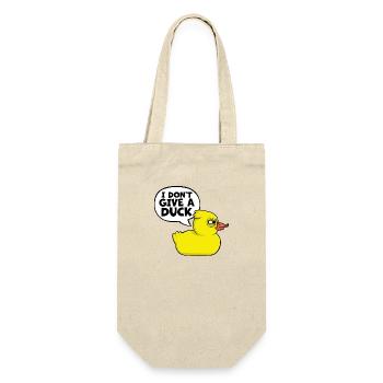 Lustig Ich gebe keine Ente Gummienten Sarkasmus - Geschenkbeutel für Flaschen - Natur - Vorne