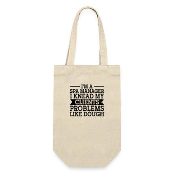 SPA Manager Job Wellness Funny SPA Management Sayi - Gift Bag for Bottles - nature - Front