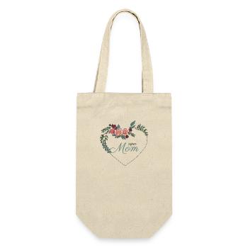 Super Mom Design - Gift for Mother's Day - Gift Bag for Bottles - nature - Front