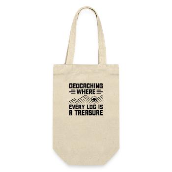 Geocaching Geocache Funny Geocacher Geocacher Sayi - Gift Bag for Bottles - nature - Front