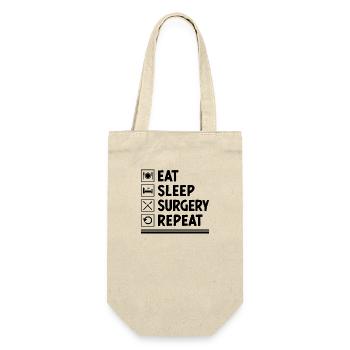 Eat Sleep Surgery Repeat Surgeon Surgical Surgery - Gift Bag for Bottles - nature - Front