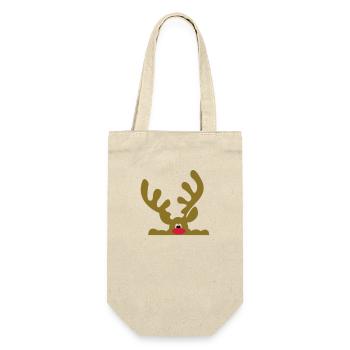 Lustige Geschenke zu Weihnachten - Geschenkbeutel für Flaschen - Natur - Vorne