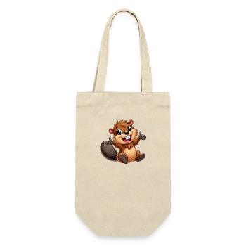 Beaver - Gift Bag for Bottles - nature - Front