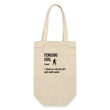 Fencing Girl Same As A Normal Girl Just Much - Gift Bag for Bottles - nature - Front