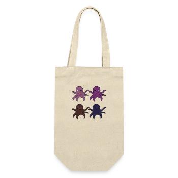 oktopus 4fach - Geschenkbeutel für Flaschen - Natur - Vorne