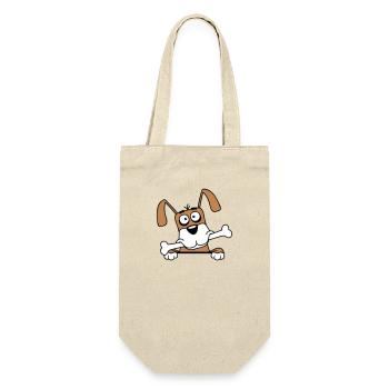 Funny Dog Big Bone Mouth Mouth Hunger Cool - Gift Bag for Bottles - nature - Front