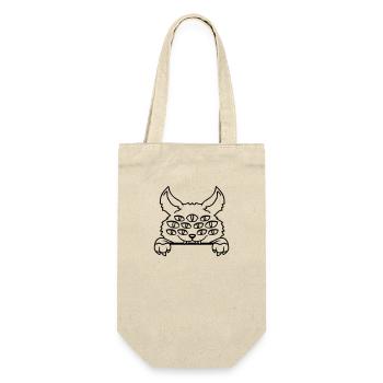Katze Dämon Viele Augen Teufel Hölle Böse Monster - Geschenkbeutel für Flaschen - Natur - Vorne