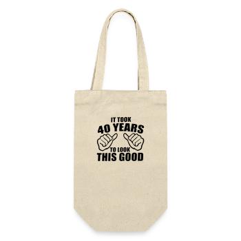 es hat 40 Jahre gedauert, bis es so gut aussah - Geschenkbeutel für Flaschen - Natur - Vorne