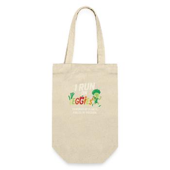 Ich laufe auf Gemüse - Geschenkbeutel für Flaschen - Natur - Vorne