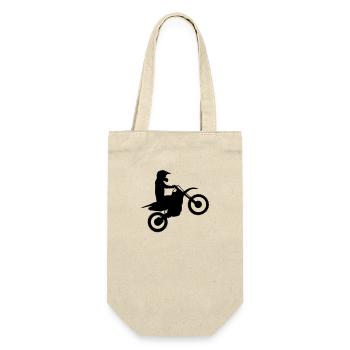 motocross - Geschenkbeutel für Flaschen - Natur - Vorne