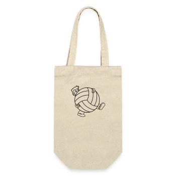 volleyball huge sport club ball ball wear s - Gift Bag for Bottles - nature - Front