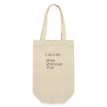Je suis le plus beau intelligent et fort - Sac à bouteille - nature - Devant