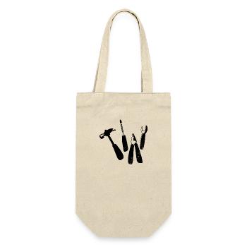 Tool Hammer Pliers Wrench Wrench - Gift Bag for Bottles - nature - Front