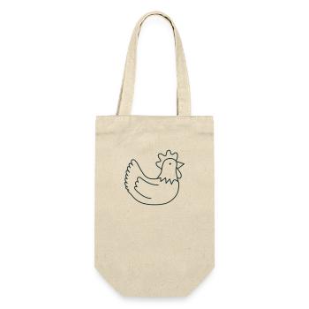 Roundy chook chicken hen - Gift Bag for Bottles - nature - Front