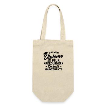 J'ai mon diplôme je peux retourner dormir? - Sac à bouteille - nature - Devant
