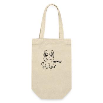 Evil Devil Horns Frog - Gift Bag for Bottles - nature - Front