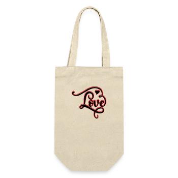 Love - Gift Bag for Bottles - nature - Front