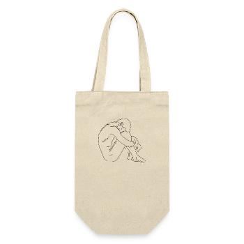 Alfie - Line Art, Männliche Kunst, Schwule Kunst, Nackt nackt - Geschenkbeutel für Flaschen - Natur - Vorne