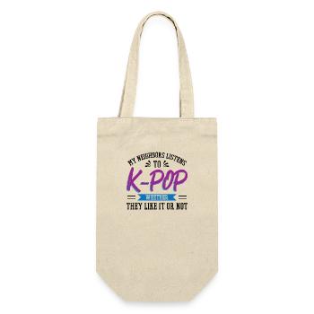 Funny K-Pop Quote South Korean Music - Gift Bag for Bottles - nature - Front