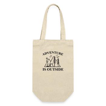 Adventure Travel Hiking Mountain - Geschenkbeutel für Flaschen - Natur - Vorne