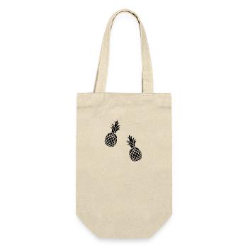 Silhouette d'ananas - Sac à bouteille - nature - Devant