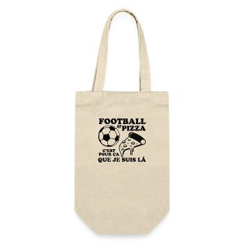FOOTBALL et Pizza 1 - Sac à bouteille - nature - Devant
