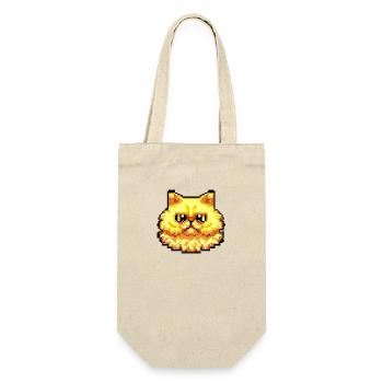 Persian cat Negan in pixel design - Gift Bag for Bottles - nature - Front