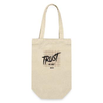 Trust No One b - Geschenkbeutel für Flaschen - Natur - Vorne