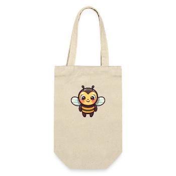 Petite abeille mignonne dans un style comique - Sac à bouteille - nature - Devant