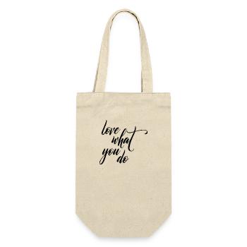 love what you do - Geschenkbeutel für Flaschen - Natur - Vorne