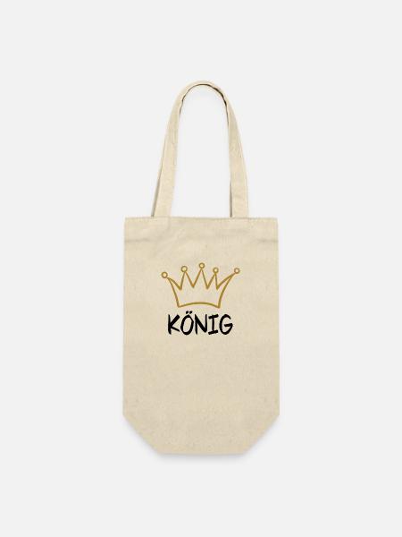 KÖNIG 1 - Geschenkbeutel für Flaschen - Natur